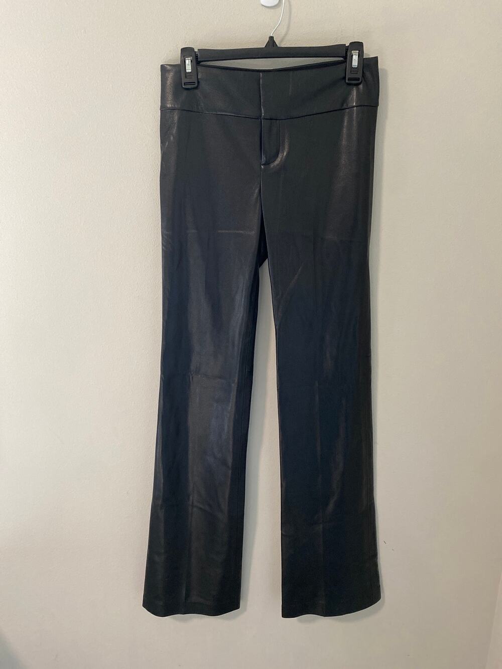 New Alice + Olivia Women's Leather Flare Pants Size 2